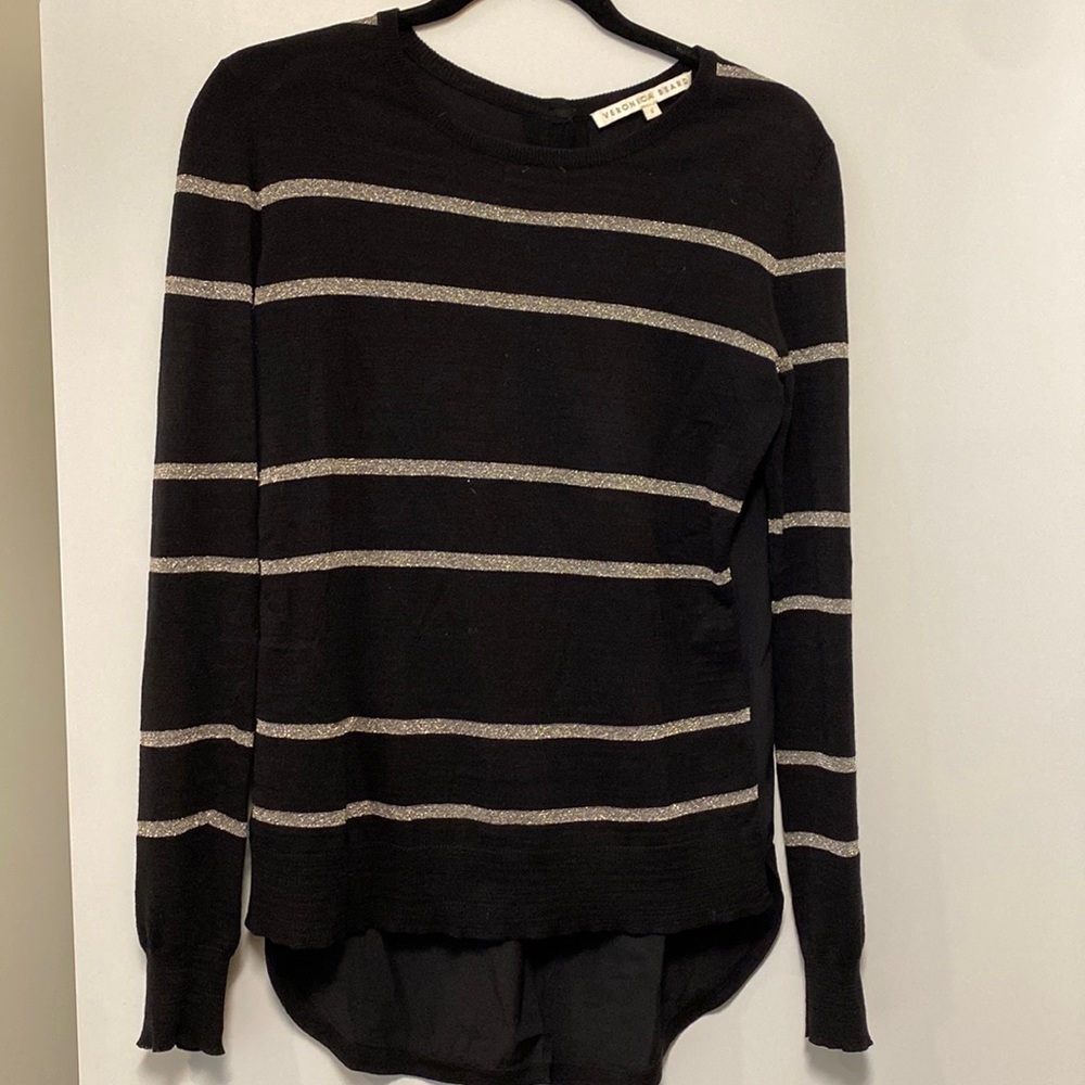 Veronica beard cotton lurex silk back knit size s